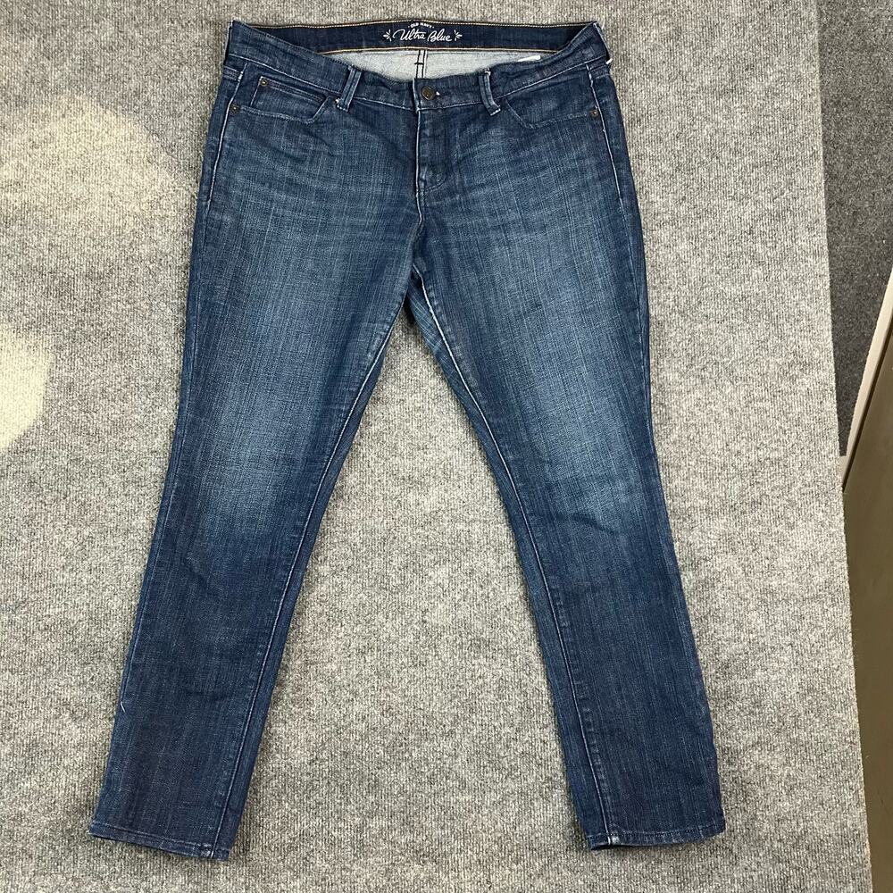 Old Navy Ultra Blue Women’s Straight Leg Jeans Size 12 Regular Medium Wash